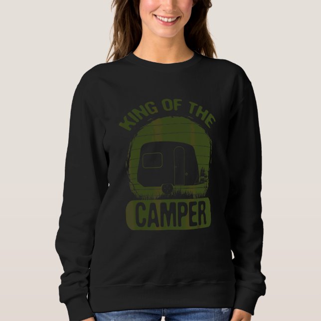 Sweatshirt Camping Humour Roi Du Camper (Devant)