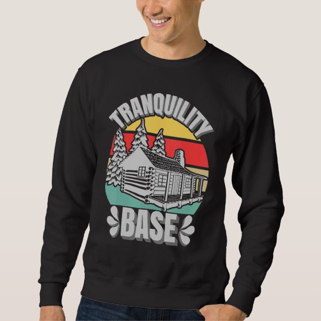 Sweatshirt Camping Journal Cabine Tranquillité Base Camper Va (Devant)