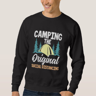 Sweatshirt Camping Le Jeu de Mots sur le Distanciation Social