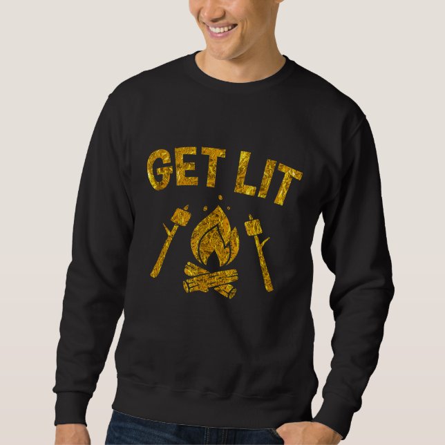 Sweatshirt Camping Marshmallows T Smores Obtenez Lit Camping  (Devant)
