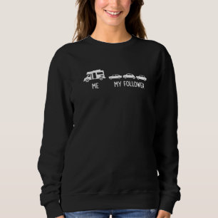 Sweatshirt Camping Motorhome Amusant Mon Follower Camper exté