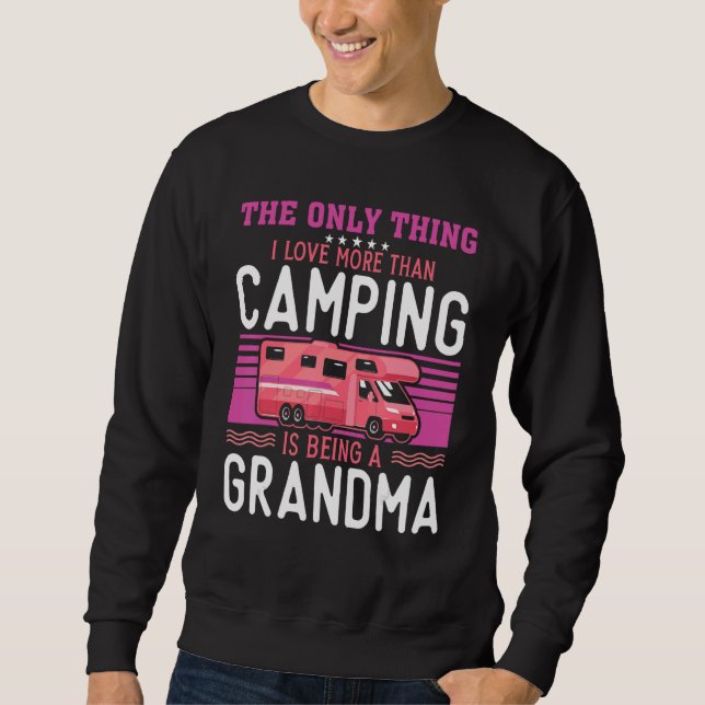 Sweatshirt Camping Motorhome Campervan Grandma Vintage Retro (Devant)
