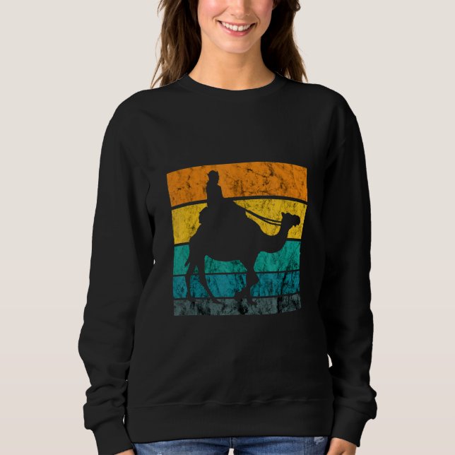 Sweatshirt Camping Passager Retro Vintage Caravan Arabian Cam (Devant)