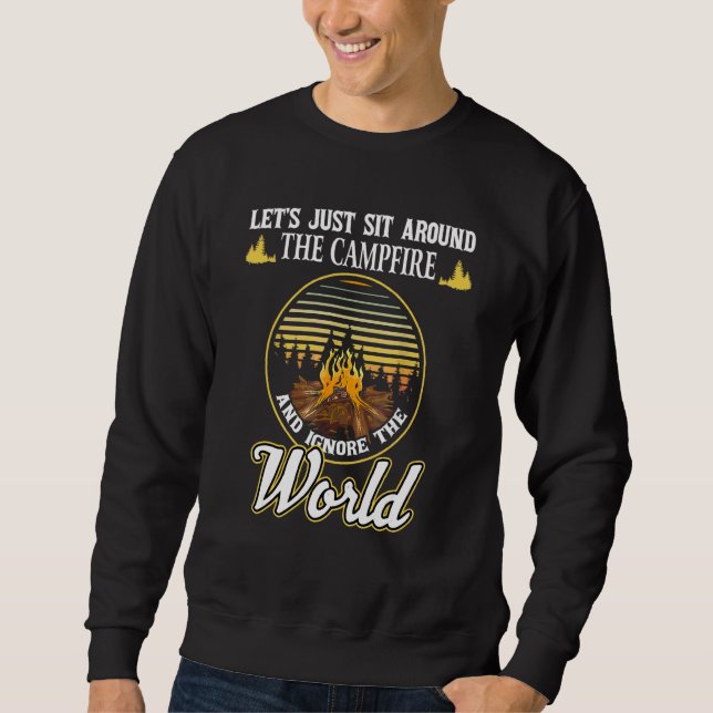 Sweatshirt Camping Se Contente De S'Asseoir Autour Du Feu De  (Devant)