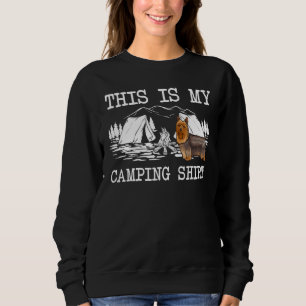 Sweatshirt Camping Silky Terrier Chien Voici Mon Camping