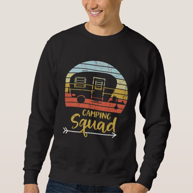 Sweatshirt Camping Squad Funny Matching Famille Vacatio (Devant)