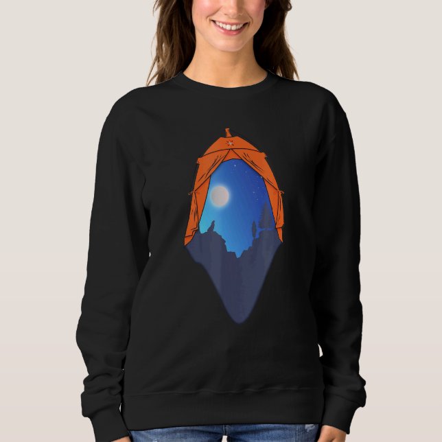 Sweatshirt Camping Tente Exploration Rv Trailer Camper Van Li (Devant)