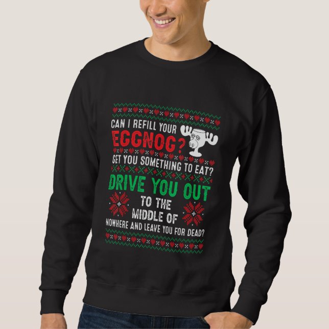 Sweatshirt Can I Refill Your Eggnog   Ugly Christmas Holidays (Devant)