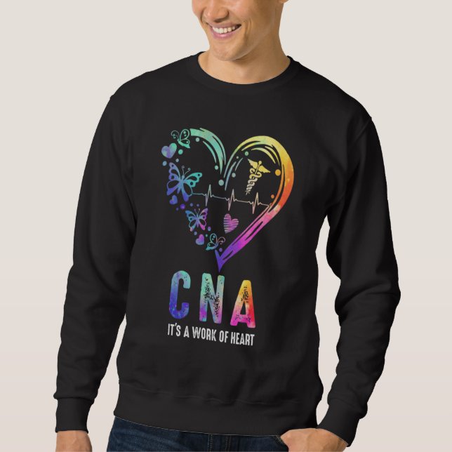 Sweatshirt Can It's A Work Of Heart Butterflies Heartbeat Cad (Devant)