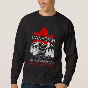 Sweatshirt Cana Patriotique de la feuille d'érable de la forê