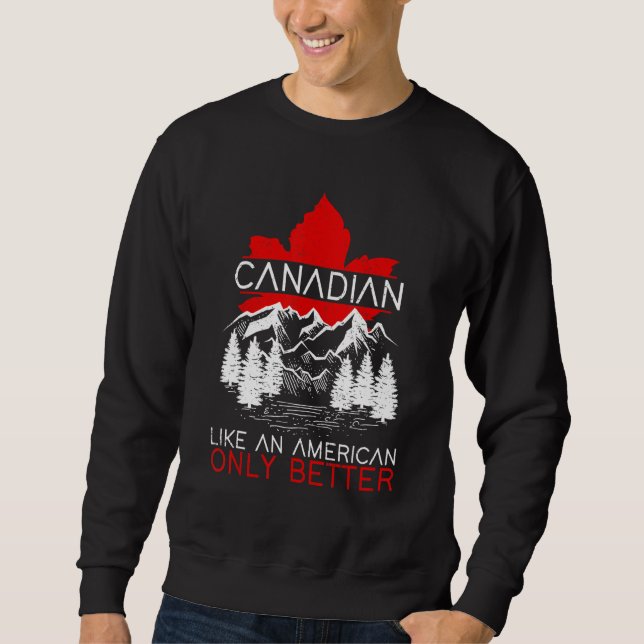 Sweatshirt Cana Patriotique de la feuille d'érable de la forê (Devant)