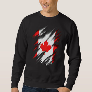 Sweatshirt Canada Amateurs de feuille d'érable Drapeau canadi