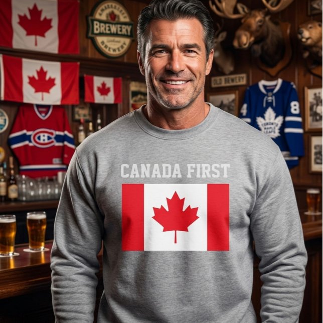 Sweatshirt Canada d'abord. Canada conservateur. Sweat-shirt (Créateur téléchargé)
