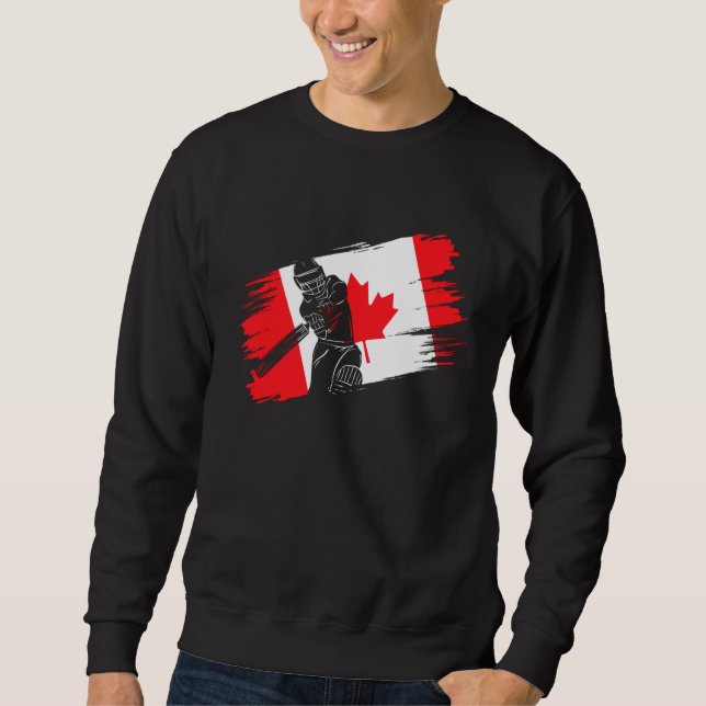 Sweatshirt Canada Flag Canada Cricket Fan Player Coach Umpire (Devant)