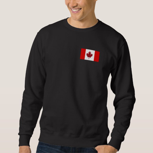 Sweatshirt Canada Flag Pocket Fide Vacances Voyage Canadien (Devant)