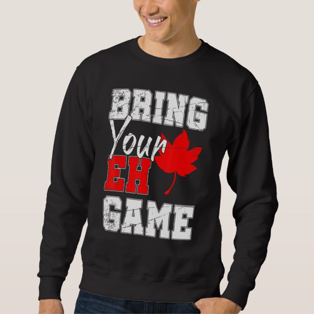 Sweatshirt Canada Maple Leaf Pays Eh Jeu Canada (Devant)