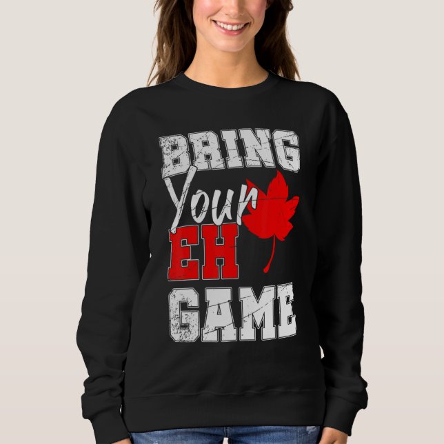 Sweatshirt Canada Maple Leaf Pays Eh Jeu Canada (Devant)