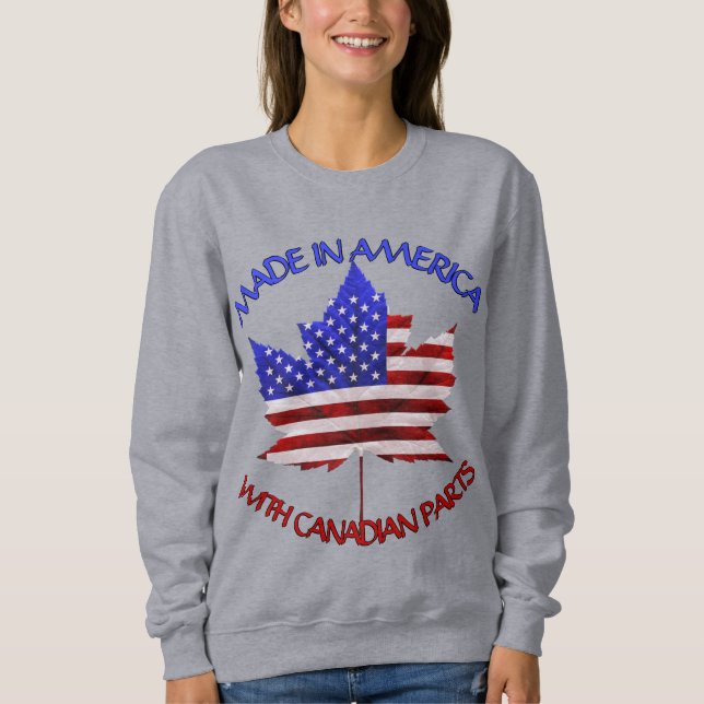 Sweatshirt Canada USA Chemise Personnalisée US Canada Sweatsh (Devant)