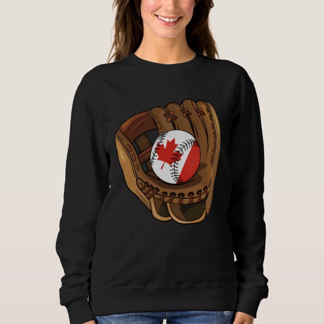 Sweatshirt Canadian Baseball Sport Canada Baseball Team (Devant)