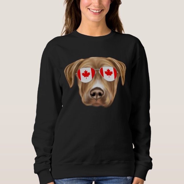 Sweatshirt Canadian Flag Plott Dog Canada Pocket (Devant)