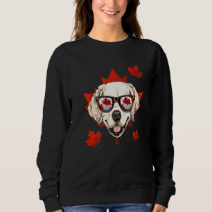 Sweatshirt Canadian Golden Retriever Maple Leaf Patriotic Can