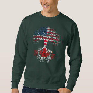 Sweatshirt Canadian Roots American Grosse Canada Drapeau Homm