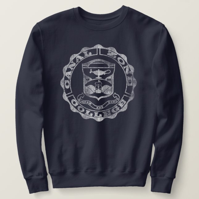 Sweatshirt Canal Zone College, Panama Canal Zone (Design devant)