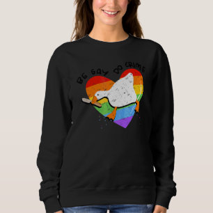 Sweatshirt Canard Arc-en-ciel Vintage Soyez Gay Commis Crime