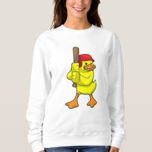 Sweatshirt Canard au baseball avec batte de baseball et Casqu