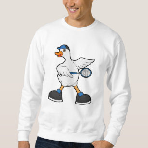 Sweatshirt Canard au Tennis avec raquette de tennis & Casquet