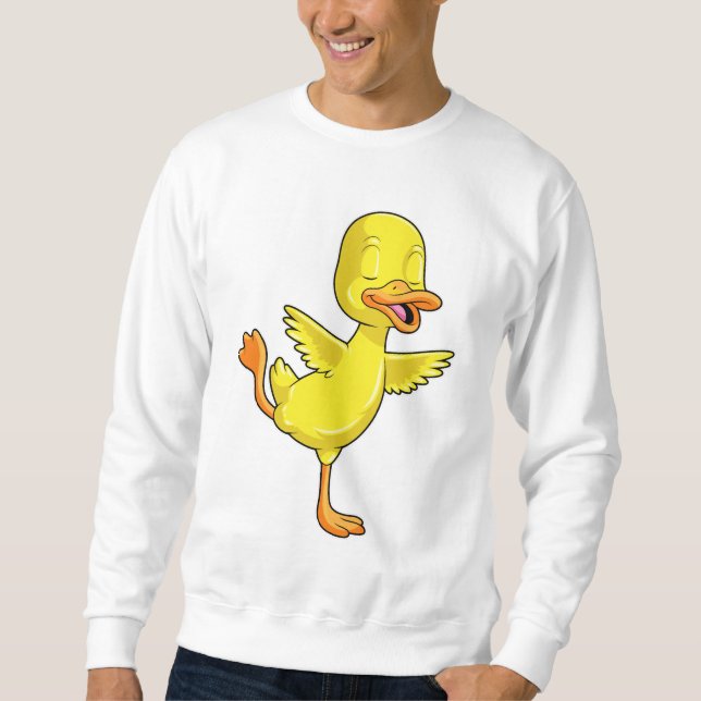 Sweatshirt Canard au Yoga Fitness sur une jambe (Devant)