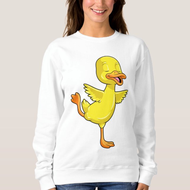 Sweatshirt Canard au Yoga Fitness sur une jambe (Devant)