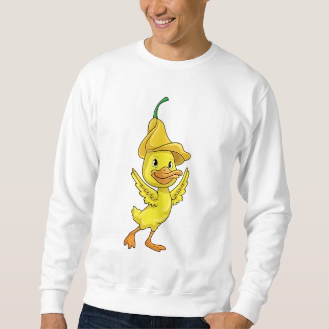 Sweatshirt Canard avec Casquette Bell jaune (Devant)