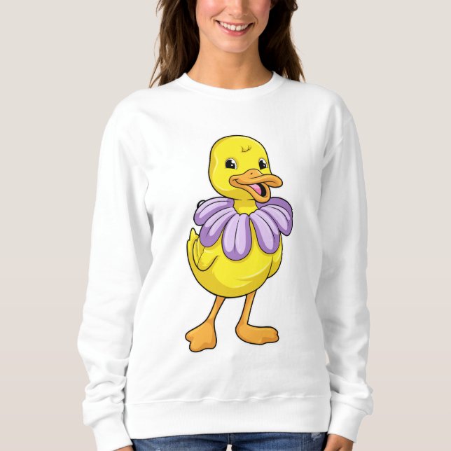 Sweatshirt Canard avec marguerite (Devant)