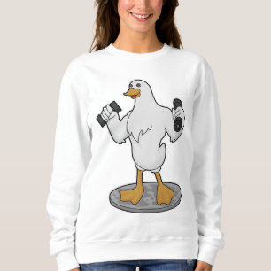Sweatshirt Canard comme Bodybuilder avec des cloches