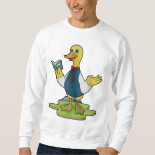 Sweatshirt Canard comme enseignant avec livre