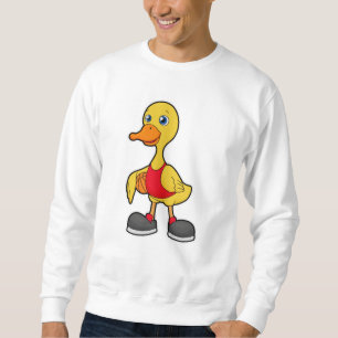 Sweatshirt Canard comme joueur de basket-ball avec basket-bal