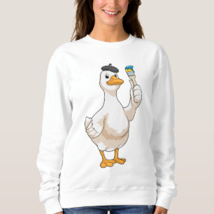 Sweatshirt Canard comme peintre avec pinceau