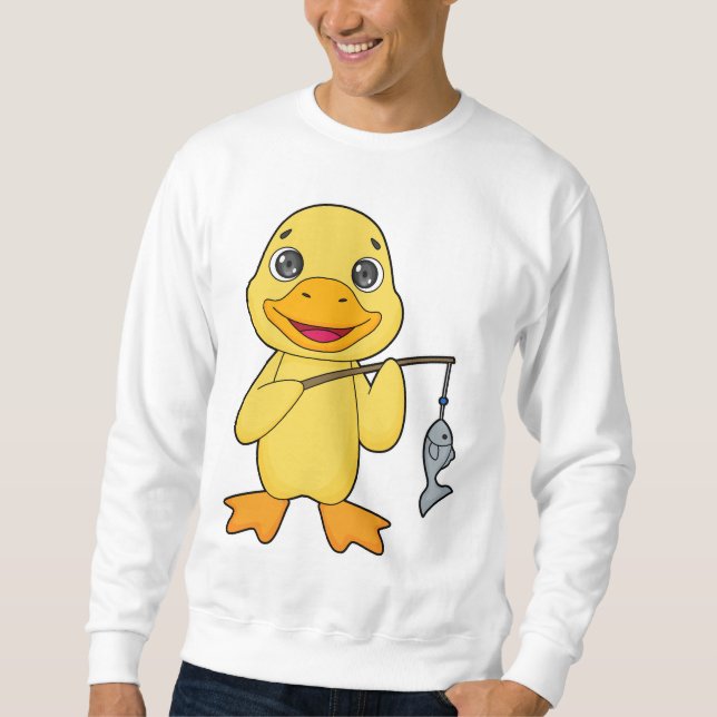 Sweatshirt Canard de pêche de canard (Devant)