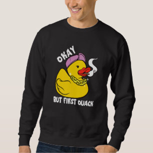 Sweatshirt Canard en caoutchouc Bling Canard Queue Premier Ca