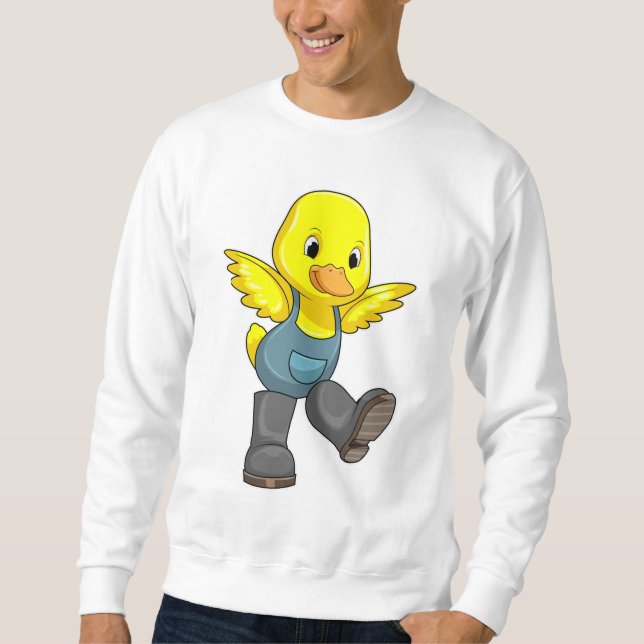 Sweatshirt Canard en fermier avec des bottes (Devant)