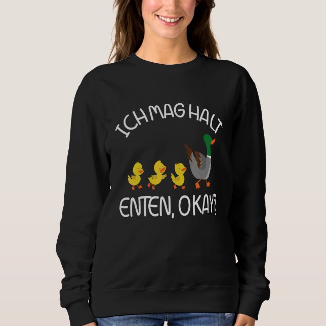 Sweatshirt Canard mignon J'Aime Tenir Des Canards OK (Devant)