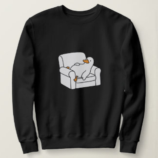 Sweatshirt Canard mignon paresseux sur fauteuil Illustrations