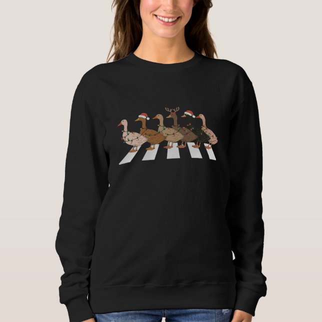 Sweatshirt Canards de Noël Drôles Animaux Cadeau de Noël pour (Devant)