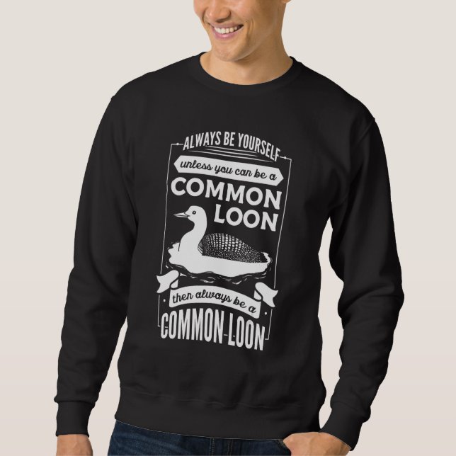 Sweatshirt Canards d'oiseaux de lon commun mignons (Devant)