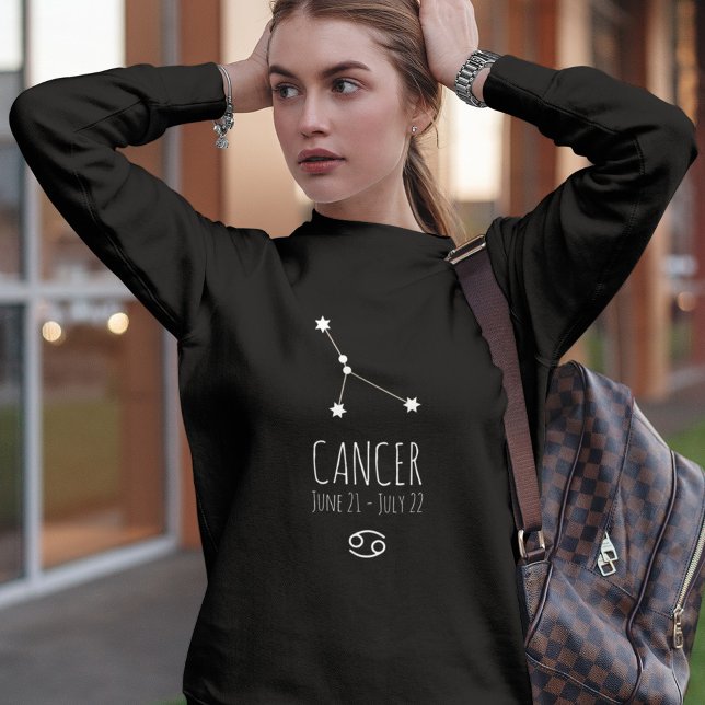 Sweatshirt Cancer | Constellation Zodiaque personnalisée (Créateur téléchargé)