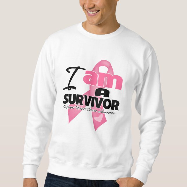 Sweatshirt Cancer du sein - Je suis un survivant (Devant)