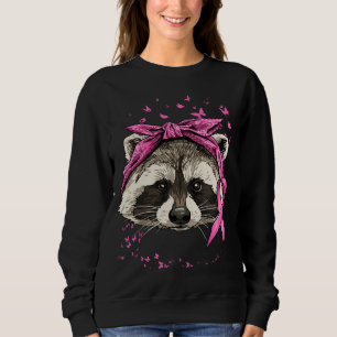 Sweatshirt Cancer du sein - Sensibilisation Raccoon Cancer du