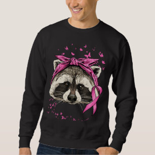 Sweatshirt Cancer du sein - Sensibilisation Raccoon Cancer du