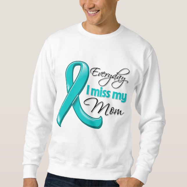 Sweatshirt Cancer ovarien quotidien de Mlle My Mom d'I (Devant)